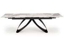 Stalas išskleidžiamas Hilario, balta sp./juoda sp., 180 - 260 cm x 90 cm x 75 cm