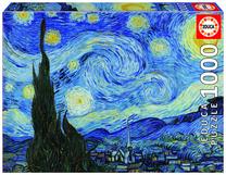 Dėlionė Educa The Starry Night Vincent Van Gogh 11ED19263, 68 cm x 48 cm, 1000 vnt., mėlyna sp.