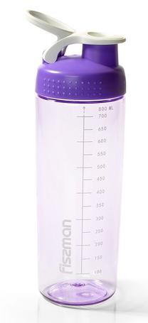 Sporta pudeles un šeikeri Fissman, violeta krās., plastmasa, 0.8 l