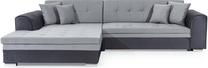 Kampinė sofa Sorento Monolith 84, Monolith 97, juoda sp./pilka sp., kairinė, 195 x 295 cm x 80 cm