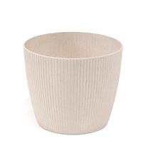 Gėlių vazonas Lamela Jumper 867-05, plastikinis, 11 cm x 11 cm, Ø 11 cm, balta sp.