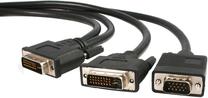 Провод StarTech DVI-I Male to DVI-D Male and HD15 VGA Male, 1.8 м, черный цв.