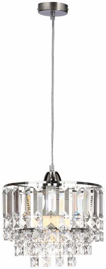 Хрустальная люстра потолочный Candellux Lighting Cresta 31-20871, E27, 1 x 60 Вт, прозрачный цв. / хромовый цв.