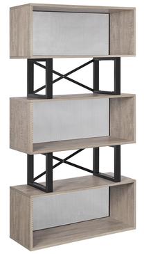 Pastatoma lentyna Songmics Chipboard 57662, juoda/pilka, 80 cm x 30 cm x 149 cm