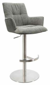 Baro kėdė Osaka, matinė, pilka, 56 cm x 56 cm x 100 - 114.5 cm