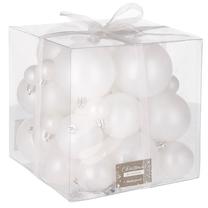 Ziemassvētku eglīšu rotaļlietu komplekts Springos Christmas Decorations, balta krās., plastmasa, 51 gab.
