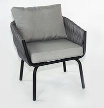 Lauko kėdė DM Grill SD3077, juoda sp./pilka sp., 70 cm x 71 cm x 73 cm