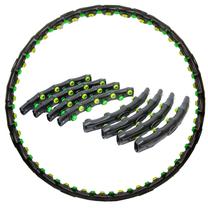 Vingrošanas riņķi EB FIT Hula Hoop, 98 cm, 1.2 kg, melna krās./zaļa krās.