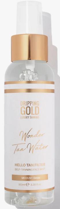 Savaiminio įdegio purškiklis veidui Dripping Gold Wonder Water Medium/Dark, 100 ml