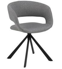 Valgomojo kėdė Nina, juoda sp./pilka sp., 56 cm x 52 cm x 73 cm