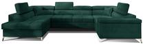 Kampinė sofa Thiago Monolith 37, žalia sp., kairinė, 350 x 202 cm x 90 cm