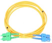 Сетевой кабель Extralink G652D SM Duplex 3mm Patchcord SC/UPC, SC/APC, 1 м, желтый цв.