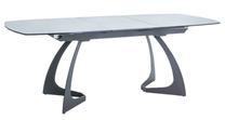 Stalas išskleidžiamas, juoda sp./pilka sp., 160 cm x 90 cm x 76 cm