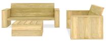 Lauko baldų komplektas VLX 3 Piece Garden Lounge Set