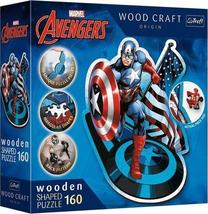 Puidust pusle Trefl Marvel Heroes Fearless Capitan America, 48 cm x 20 cm, 160 tk, mitmevärviline