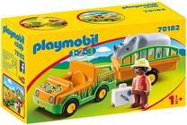 Priedas Playmobil Zoo Vehicle With Rhinoceros 70182, 4 vnt., įvairių spalvų