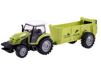 Žaislinis traktorius Tractor With Trailer, juoda sp./žalia sp.