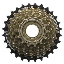 Galinis žvaigždžių blokas Shimano MF-TZ500 7-speed, aliuminis/plienas, aukso sp./juoda sp.