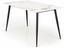 Stalas Emilio, balta sp./juoda sp., 140 cm x 80 cm x 76 cm