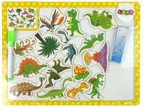 Магнитная игра Lean Toys Magnetic board with puzzle and pen, 3 см, многоцветный