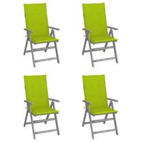 Saliekamais tūrisma krēsls VLX Garden Reclining Solid, zaļa krās./pelēka krās.