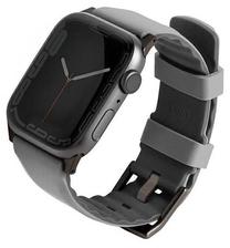 Siksniņa Uniq, Linus Apple Watch Series 4/5/6/7/8/SE/SE2 38/40/41mm, pelēka krās.