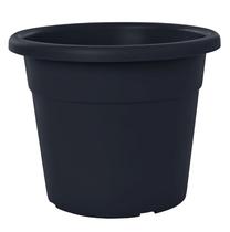 Gėlių vazonas Domoletti MA000025, plastikinis, Ø 25 cm, juoda sp./pilka sp.