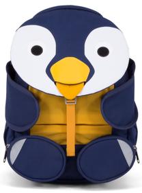 Bērnu mugursoma Affenzahn Great Friend Penguin, zila krās./dzeltena krās., 31 cm x 12 cm x 20 cm
