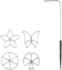Formelė sausainiams Maku Rosette Set 332989, 2 cm, juoda sp./plieno sp., 5 vnt.