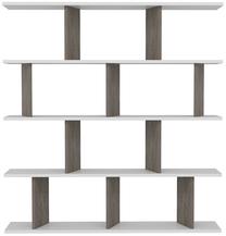 Pastatoma lentyna Kalune Design Jorin 935CMN1235, balta sp./tamsiai pilka sp., 137 cm x 25 cm x 130 cm