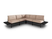 Kampinė lauko sofa Calme Jardin Hawai CAL_COR_153_F1_HAWAI2, smėlio sp., 245 cm x 245 cm x 74 cm