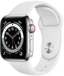 Viedais pulkstenis Apple Watch 6 GPS + Cellular 40mm, sudraba krās.