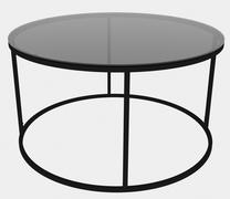 Kavos staliukas Kalune Design Startis, juoda sp./pilka sp., 60 cm x 60 cm x 45 cm