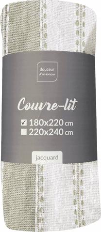 Lovatiesė Douceur d`Interieur Abby, balta sp./žalia sp., 180 cm x 220 cm