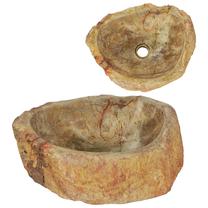 Vonios praustuvas VLX Fossil Stone, akmens masė, 45 cm x 35 cm x 15 cm, kreminė sp.