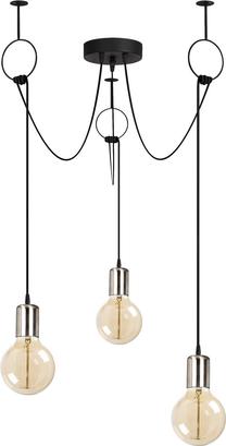 Valgusti rippuv Opviq Syryn 6836 892OPV1744, E27, 3 x 40 W, must v./kroom v. / must v.