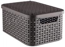 Daiktadėžė su dangčiu Curver, 6 l, ruda sp., 29.1 x 19.8 x 14.2 cm