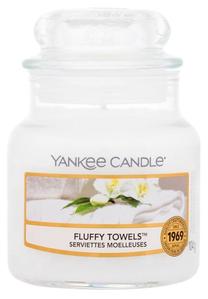 Žvakė, aromatinė Yankee Candle Fluffy Towels, 20 - 30 h, 104 g, balta sp.