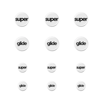 Kompiuterio pelės kojelės Superglide 2 (Type-C) Glass Skates Dots Universal, 12 vnt.