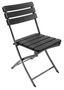 Lauko kėdė 4Living Pinja, juoda sp., 50 cm x 44.5 cm x 80.5 cm