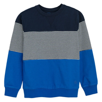 Džemperi, klasisks, zēniem Cool Club Stripes CCB2721880, balts krās./zila krās./zilimelns krās., 134 cm