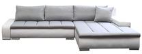 Kampinė sofa Platan Tivano, balta sp./pilka sp., 302 x 213 cm x 80 cm
