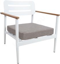 Lauko kėdė Home4you Firenze 77693, balta sp./pilka sp., 70 cm x 75 cm x 80.5 cm