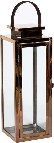 Žvakidė Home4you, stiklas/metalas, 50 cm, ruda sp.