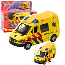 Žaislinis greitosios pagalbos automobilis Lean Toys City Rescuers, 1:32, geltona sp.