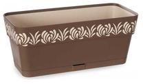 Gėlių lovelis Stefanplast Gaia 88702, plastikinis, 30 cm x 13 cm, ruda sp.