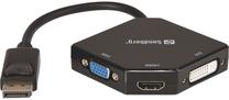Adapteris Sandberg DisplayPort to HDMI/DVI/VGA Displayport, HDMI 1.3, 0.19 m