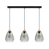 Šviestuvas lubų Spot-Light Kigali, E27, 3 x 60 W, ruda sp./juoda sp. / juoda sp., 18 x 22 cm