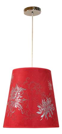 Светильник потолочный Candellux Lighting Vena 31-14972, E27, 1 x 60 Вт, красный цв. / серебристый цв.
