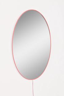 Зеркало Kalune Design Belrosa Led, с освещением, подвесной, 40 см x 60 см, розовый цв.